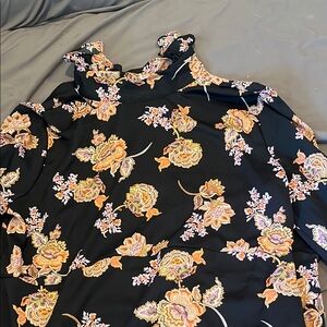 Who What Wear Black Floral Dress